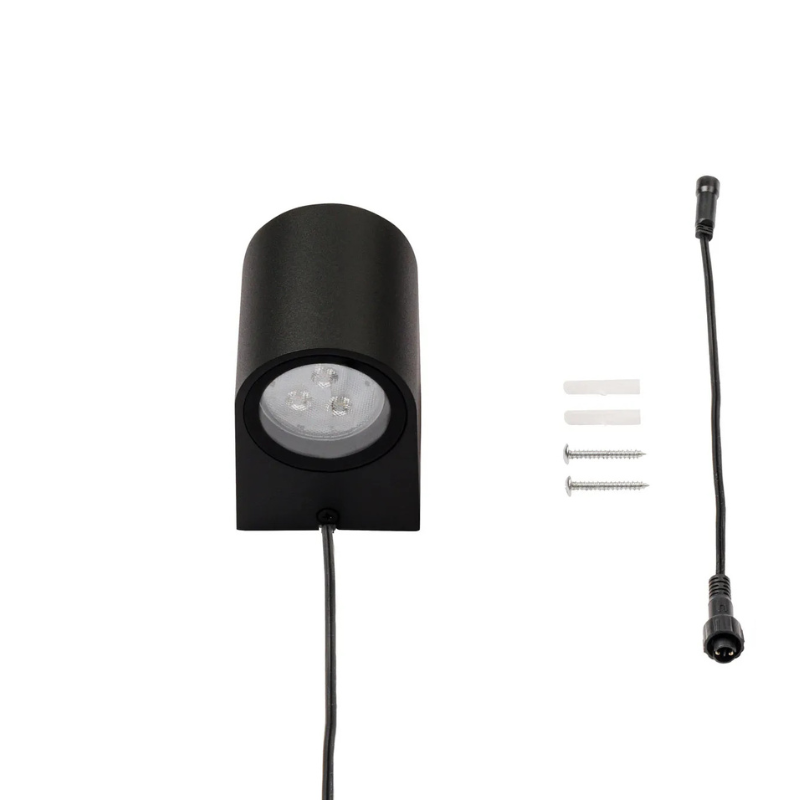 GILVUS Noir, Applique extérieure murale