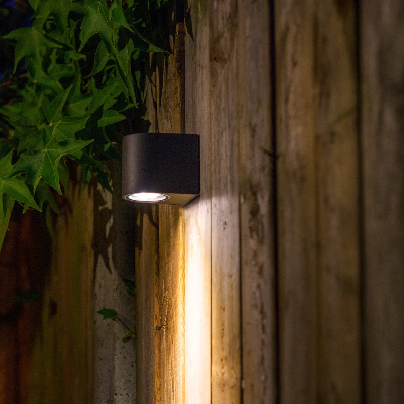 GILVUS Noir, Applique extérieure murale