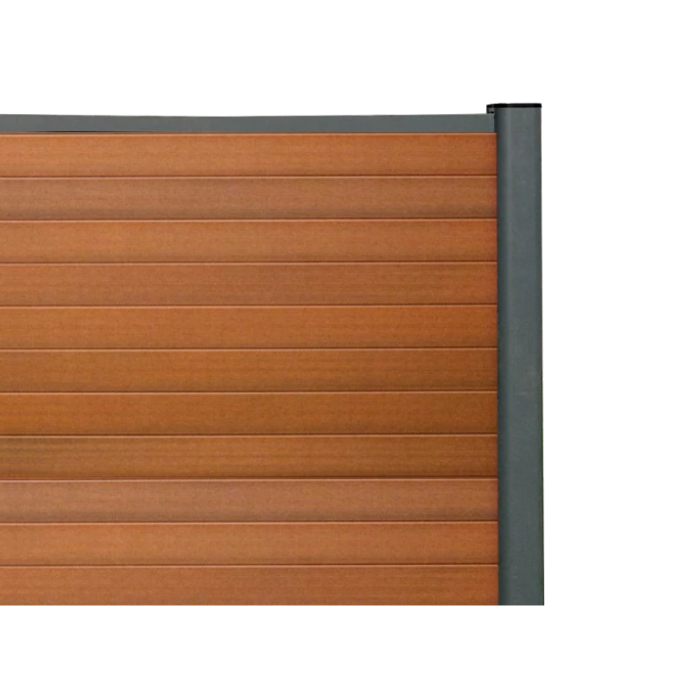 SUPRAFENCE Teck, Kit avec lames clôture composite, [L 1.8 x H 2.5 m]